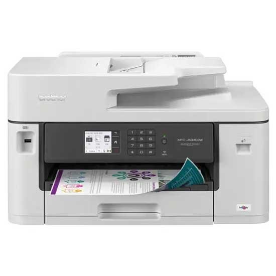 Brother - MFC-J5340DW Wireless All-in-One Business Inkjet Printer with Ledger Printing up to 11”x17” - White/Gray