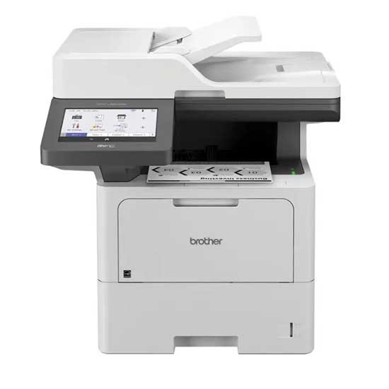 Brother - MFC-L6810DW Wireless Black-and-White All-in-One Laser Printer - White/Gray