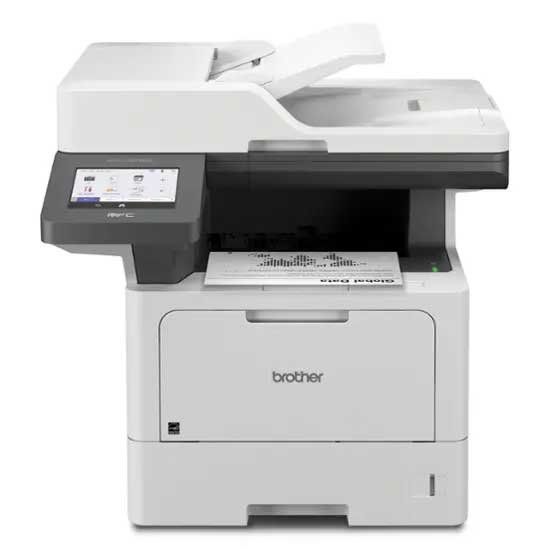 Brother - MFC-L5915DW Wireless Black-and-White All-in-One Laser Printer with Duplex Print, Scan, and Copy - Grey/Black