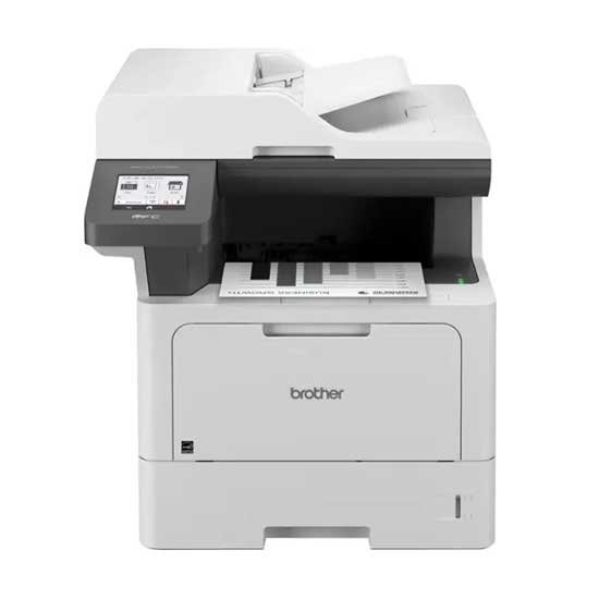 Brother - MFC-L5710DW Wireless Black-and-White All-in-One Laser Printer with Networking and Duplex Print, Scan, and Copy - Grey/Black